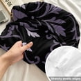 thumbnail image 4 of King Size Fitted Sheet Set - Purple Floral Halloween 3 Piece Bedding Sets 16" Deep Pocket Fitted Sheet with 2 Pillowcases, Horror Dark Silhouetted Cats Brushed Microfiber Hotel Luxury Bed Sheets, 4 of 9