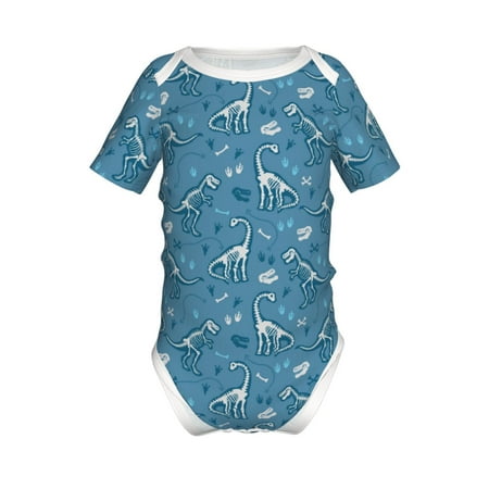 

Yiaed Dinosaur Skull Print Infant Climbing Short Sleeve Onesie One-Piece Baby Bodysuit Clothes 0-12 Months -12 Months