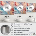 thumbnail image 4 of Designart "Luminous Liquids in Blue and Pink I" Abstract Square Mirror For Wall Decor - Large Blue Square Mirror Printed Wall Decor - Transitional Square Living Room Mirror, 4 of 5