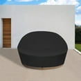 thumbnail image 3 of 75in Heavy Duty 210D Outdoor Daybed Cover UV Resistant Patio Round Sofa Cover, 3 of 21