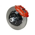 thumbnail image 3 of WILWOOD FRONT SL6R & REAR DPR 12 BIG BRAKE KIT COMBO WITH FREE PARKING BRAKE CABLE, BRAKE LINES & FLUID, SLOTTED ROTORS, RED CALIPERS - For 1965-1967 MUSTANG SMALL REAR 2.66 OFFSET, 3 of 9