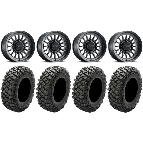 Method 411 15" Black (5 2) Wheels 30" Crawler XR Tires Can-Am Commander Maverick Renegade Outlander Defender