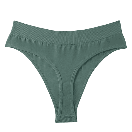 Fulorrnie Underwear for Women Plus Size Seamless Sport Comfort Panty Hipster Banded Waist Breathable Panties Green M