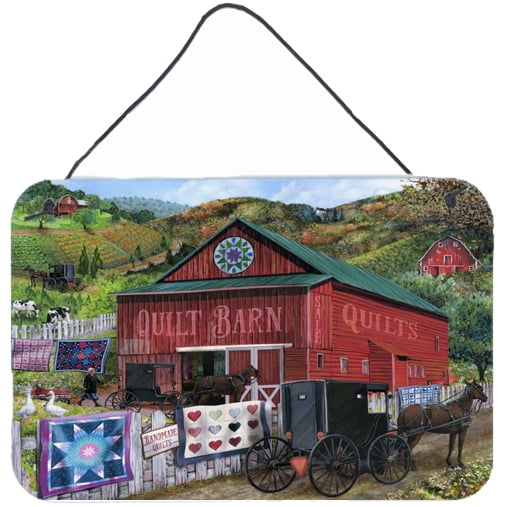 Carolines Treasures PTW2018DS812 The Quilt Barn Wall or Door Hanging Prints 8x12 multicolor