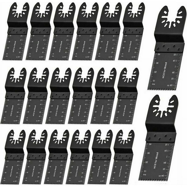 Hoja de sierra oscilante universal para metal y madera, 20 unidades, 35 mm, liberación rápida, multiherramienta para DeWalt, Craftsman, Bosch, Dremel, FEIN, Ridgid, TCH y Makita.