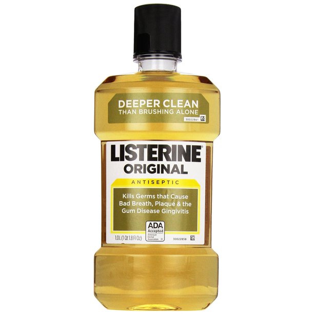6 PACKS Listerine Antiseptic Mouthwash, Original, 1 Liter Walmart
