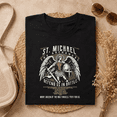 thumbnail image 2 of Saint Michael Prayer Christian Graphic T-Shirt, 2 of 6