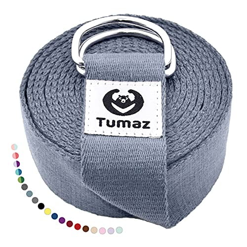 Tumaz Yoga Strap/Stretch Bands [15+ Colors, 6/8/10 Feet Options