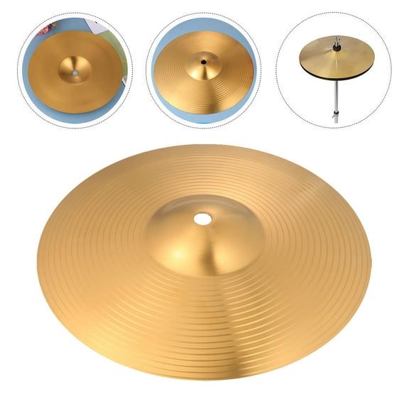 DEEPCRAFF -Hat Cymbal 1Pc Golden Metal Drum Accessory for Drum Kit with Clear Sound and Impact Resistance
