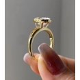 thumbnail image 4 of Jewelerix 2.30 Carat Oval Bezel Set Moissanite Engagement Ring, Minimalist Gold Ring, 10K Vermeil Yellow Gold Modern Bridal Ring for Her, 4 of 6
