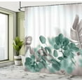 thumbnail image 4 of Ambesonne Tropical Shower Curtain, Blooming Orchids Leaves, 69"Wx70"L, Jade Green, 4 of 4
