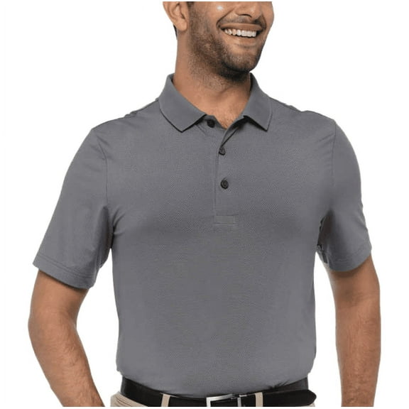 Kirkland Signature Men's Performance 4-Way Stretch Polo ShirtsÂ (Grey, Large)