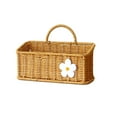 thumbnail image 3 of Wall Mount Fruit Basket,Rattan Woven Organizer Basket,Wall Hanging Basket Imitation Rattan Woven Storage Basket Retro Farmhouse Decor Hanging Fruit Basket ﻿, 3 of 9
