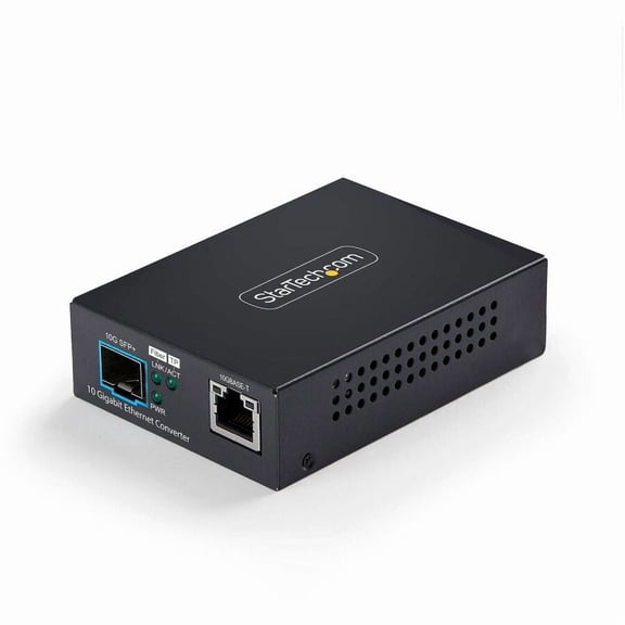 StarTech.com 10GbE Multi-Gigabit SFP  Fiber Media Converter, 10G/5G/2.5G/1G/100M RJ-45 to 10GBASE-X SFP , Single-Mode, Multi-Mode, TAA