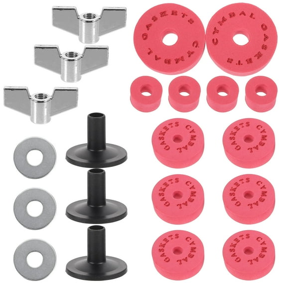 FONDOTIN 1 Set Red Cymbal Eva Pads Clutch Gasket Drum Set Accessories for Professional Percussion