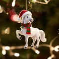 thumbnail image 5 of Christmas Horse Ornaments Christmas Tree Hanging Decorations Wooden Horse Decorations Vintage Animal Hanging Ornaments Western Theme Party Decor for Xmas Tree Home Decor（C), 5 of 5