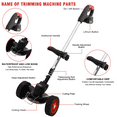 thumbnail image 3 of BAOKALER Lawn Care Combo Kit, Cordless Electric Weed Wacker with 3 Types of Blades and Adjustable Handle, 21V Brushless Cordless Electric Blower with 2*4000mAh Batteries, 3 of 11