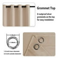 thumbnail image 5 of DWCN Blackout curtains for Bedroom with Tiebacks - Room Darkening Privacy Grommet Top Window Curtains for Living Room, 42 x 72 inch Long, Beige, Set of 2, 5 of 8
