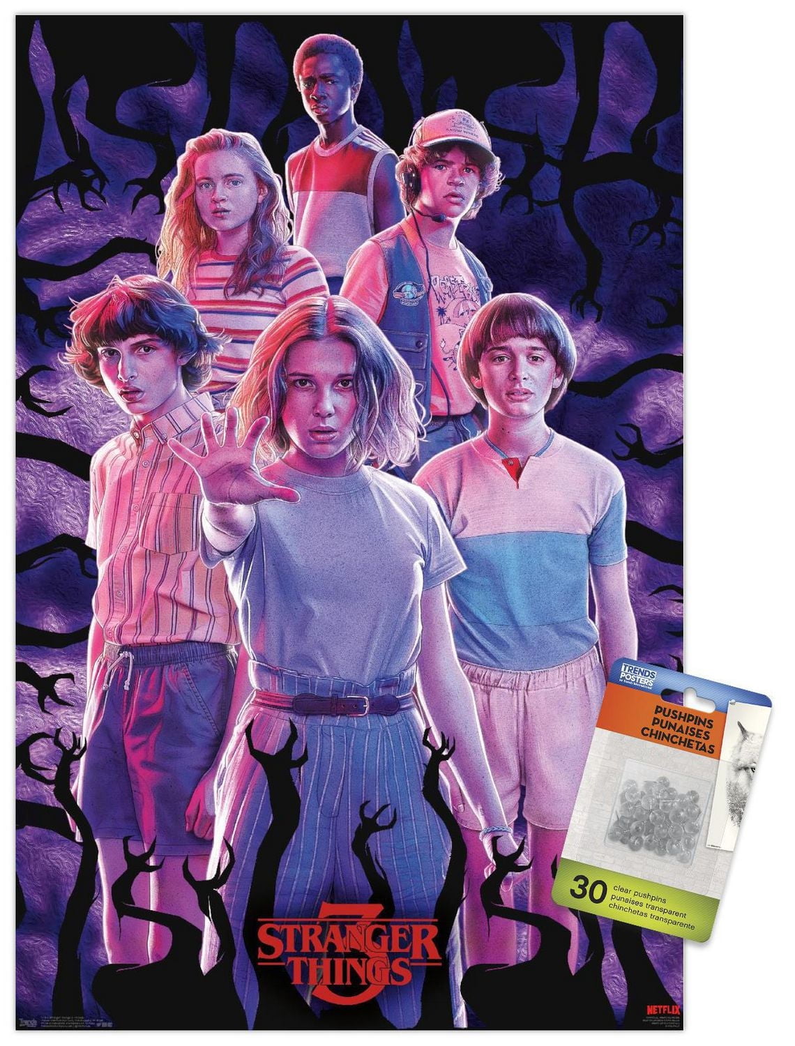 Netflix Stranger Things: Season 3 - Group Wall Poster, 14.725" x 22.375"