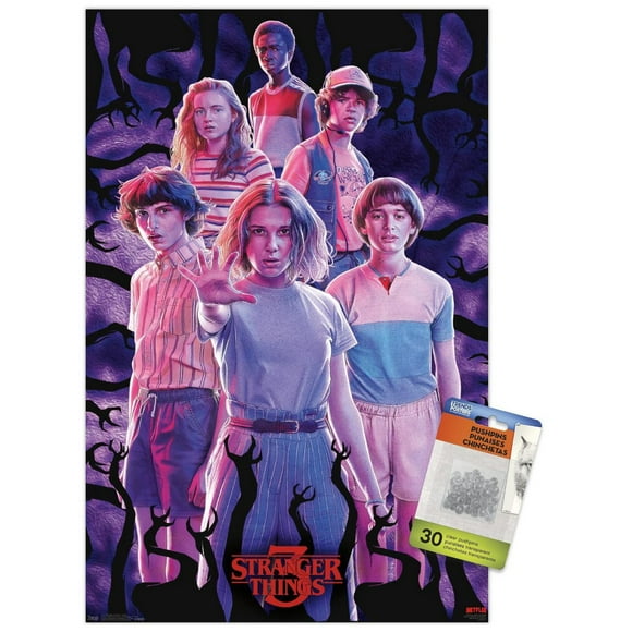 Netflix Stranger Things: Season 3 - Group Wall Poster, 14.725" x 22.375"