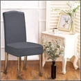 thumbnail image 4 of JM Funda para silla de comedor retráctil, lavable, impermeable, para silla de comedor (azul marino) JM JM, 4 of 5