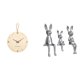 thumbnail image 1 of Reloj de pared decorativo, reloj de pared de madera colgante, figura, escultura, estatua sentada, adorno, con madera ligera, material cerámico adecuad, 1 of 8