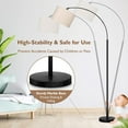 thumbnail image 4 of Nordic Hygge 79 Inch Arc Floor Lamps with Weighted Base, 4 of 7