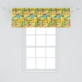 thumbnail image 2 of Ambesonne Landscape Window Valance, Rural Pattern Elements in Countryside Sketch with Farms Trees Houses and Lake, Curtain Valance for Kitchen Bedroom Decor with Rod Pocket, 54" X 18", Multicolor, 2 of 3