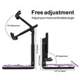 thumbnail image 3 of WIRESTER Black Foldable Phone Stand for Desk, Adjustable Portable Cell Phone Holder for iPhone 17, 16, 15, 14 and Android Smartphones - 2 Tone Purple Butterfly, 3 of 6