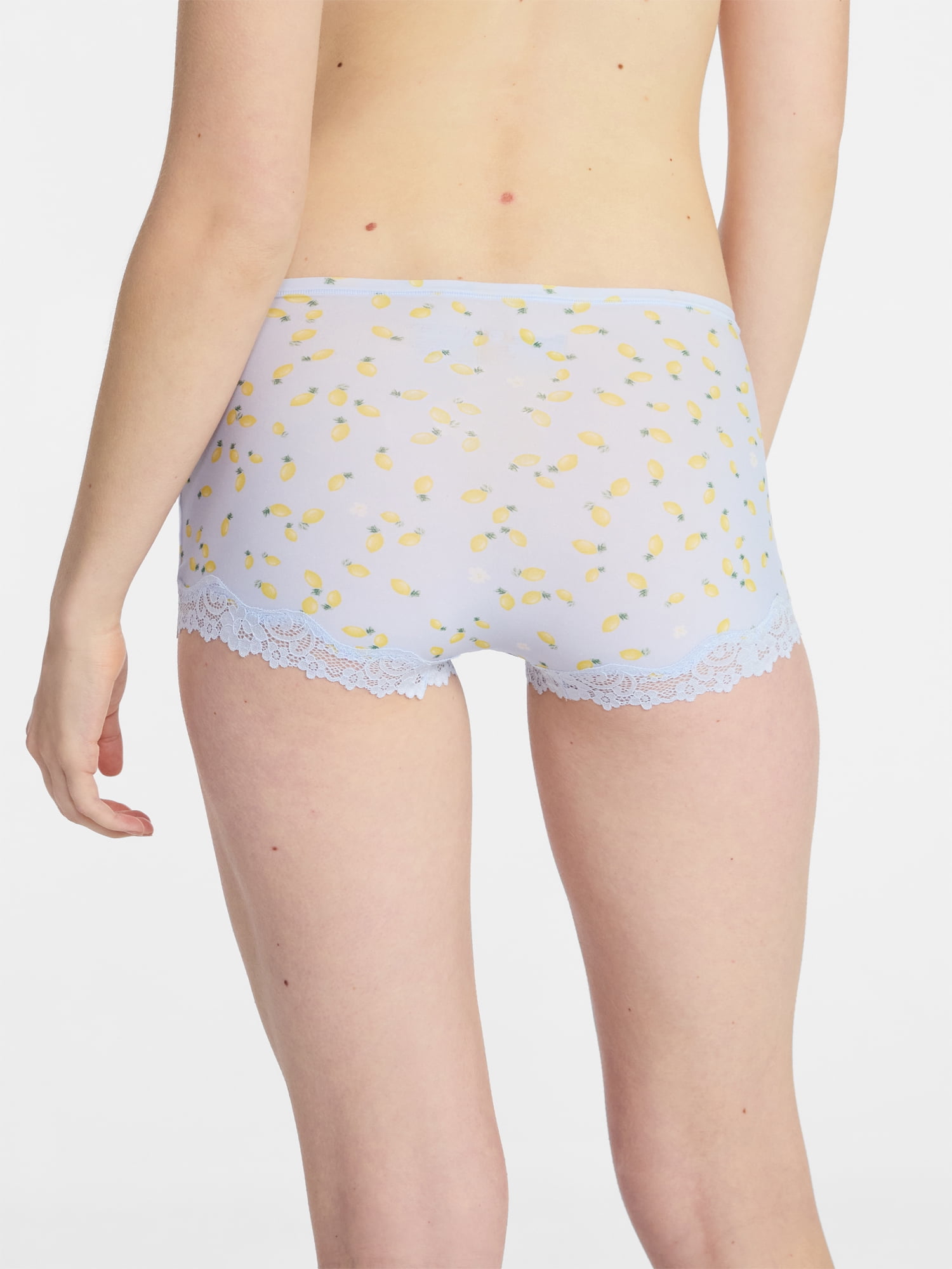 No Boundaries Fit Stretch Lace Boyshort Panties, 3-Pack, Women's XS-XXXL