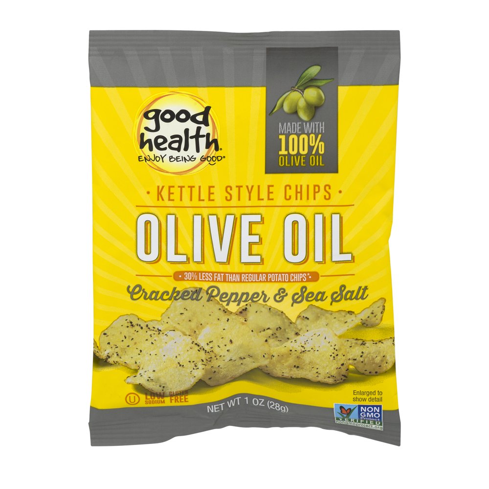Good Health Kettle Style Chips Olive Oil Cracked Pepper & Sea Salt