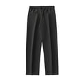 thumbnail image 4 of TBWNWG Male Casual Loose Solid Color Suit Pants Straight Ice Silk Thin Style Drape Suit Slit Casual Pants,Sizes 3XL, 4 of 9