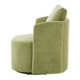 thumbnail image 3 of 360° Swivel Chair, 29.9" Accent Barrel Armchair, Upholstered Swivel Sofa Chair with Curved Design for Living Room, Bedroom, Office and Hotel (Green), 3 of 12