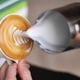 thumbnail image 3 of Yuarrent Jarra para espuma de leche de acero inoxidable para cocina, jarra de café artesanal, herramienta para café con leche, suministros Juegos de servir café y té Plata 350 ml, 3 of 6
