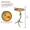 thumbnail image 2 of Alpine Corporation Metal Birdbath with Hummingbird and Branch Stand, 2 of 10