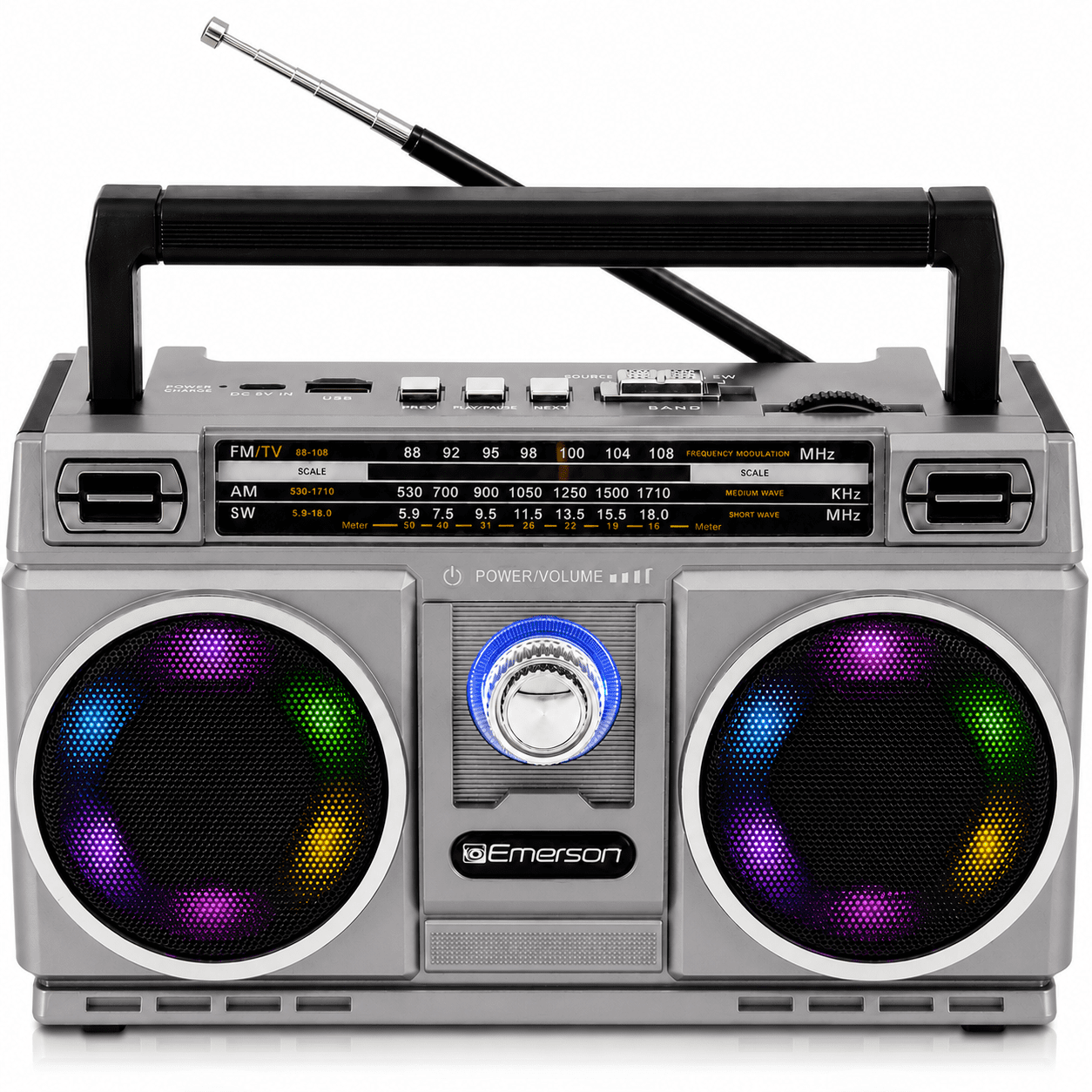 Emerson Portable Bluetooth Boombox with 4-Band Shortwave Radio photo 1