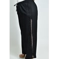 thumbnail image 4 of Pantalon de lino con detalle lateral Roman Fashion /Tallas Extras, 9204 (Negro) negro 36, 4 of 6