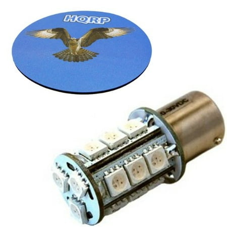 HQRP BAU15s Bayonet Base 18 LEDs SMD 5050 LED Bulb Amber for 1057, 0482, 7528, 7507, 17638, 17640-NARVA, 581 Replacement + HQRP
