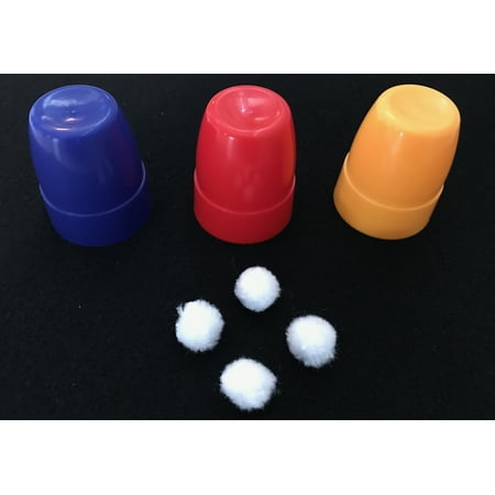 Magic Cups And Balls - London Magic Works Plastic Cups and Balls Set- A solid through solid penetration!
