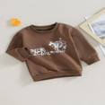 thumbnail image 3 of Toddler Boy‘s Long Sleeve Western Sweatshirt with Cattle Print for Fall, 3 of 9