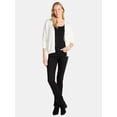 thumbnail image 2 of Time and Tru Women’s Cotton Boyfriend Cardigan Sweater, Lightweight, Sizes XS-XXXL, 2 of 5