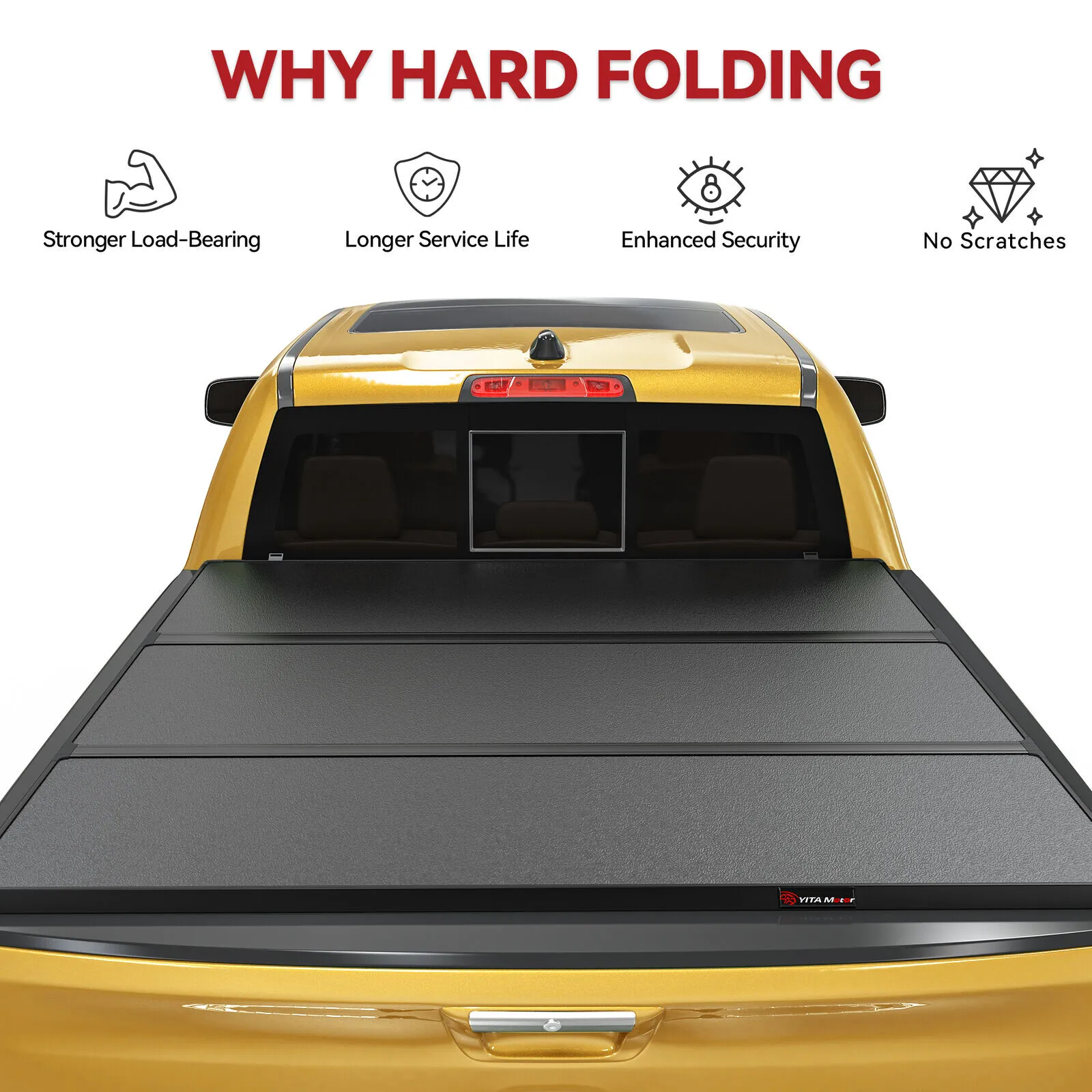 RVNI 6.9FT Hard Bed Tri-Fold Tonneau Cover for 2020-2023 2024 Silverado Sierra 2500 3500HD