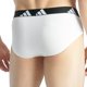 thumbnail image 5 of adidas Calzoncillos hombre, pack de 3 - Calzoncillos, Active Flex Cotton, logo, color sólido Negro/Blanco/Gris XL (X-Large), 5 of 7