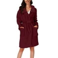 thumbnail image 3 of Seasonal Hooded Pajama Set Plush Thermal Bathrobe Comfortable Home Loungewear, 3 of 7