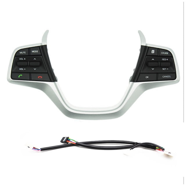 Sidaley Interruptor de Control, botón de crucero, volante de coche, accesorios de volumen compatibles con Bluetooth, repuesto para Elantra Paneles de instrumentos para automóviles