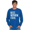 thumbnail image 4 of Best Nephew Ever Family Aunt Uncle Men's Big & Tall Long Sleeve Graphic Tee Brisco Brands 2X, 4 of 5