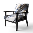 thumbnail image 3 of Designart "Colorful Fluid Marble" Upholstered Modern & Contemporary Accent Chair and Cubism Arm Chair - Multiple Color & Pattern, 3 of 7