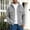 Gray, variant on Fengqque Men's Hooded Color‑Block Jacket Drawstring Full Zip Long Sleeve Casual Outerwear with Chest Pockets White XL