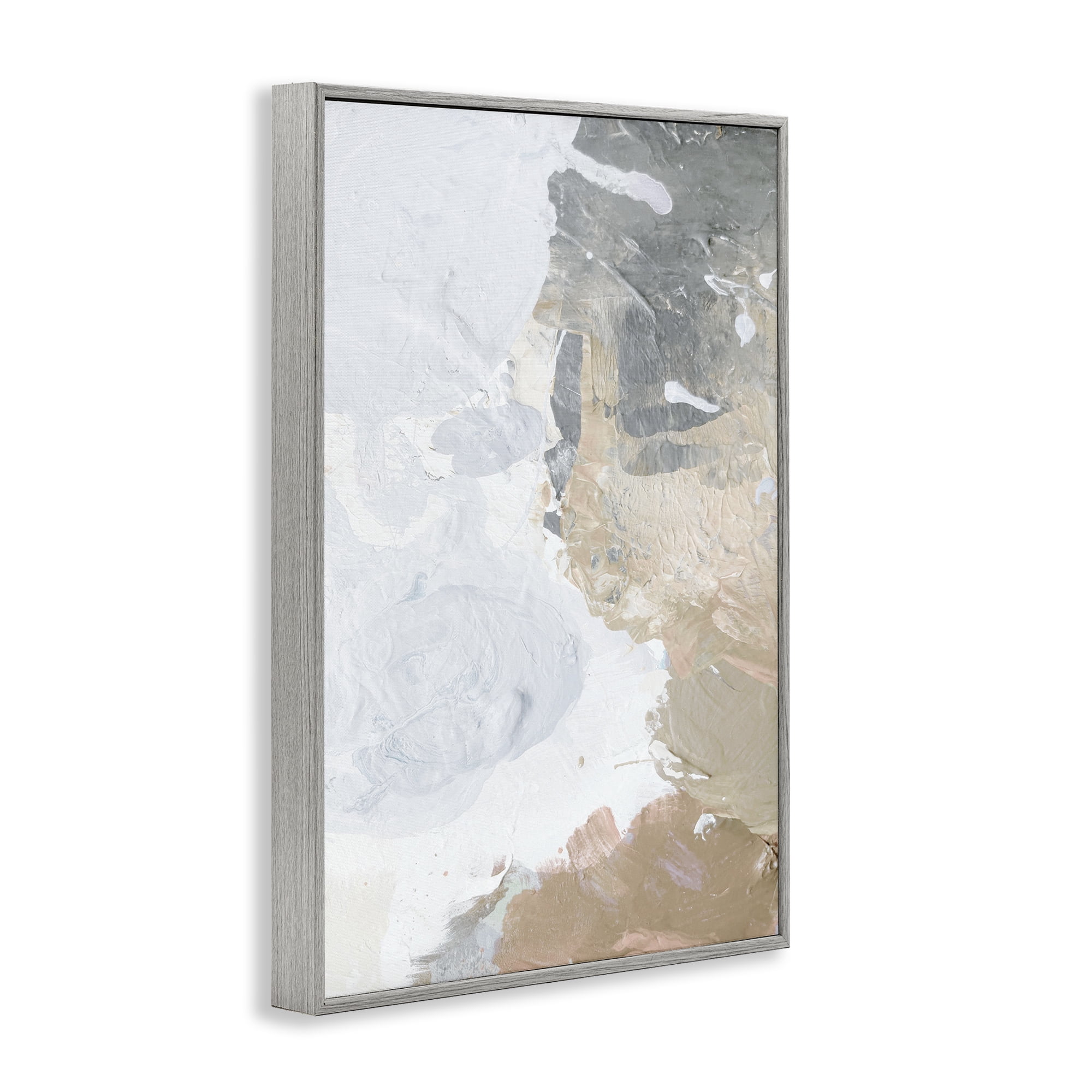 Stupell Industries Abstract Portrait Illusion Abstract Painting Gray Framed Art Print Wall Art, 12 x 18