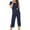 Navy, variant on TrendVibe365 Summer Outfits for Women 2 Piece Solid Color Crewneck Short Sleeve Shirts and Capris Pants Comfy Trendy Pajamas Lounge Set Loungewear Summer Outfits